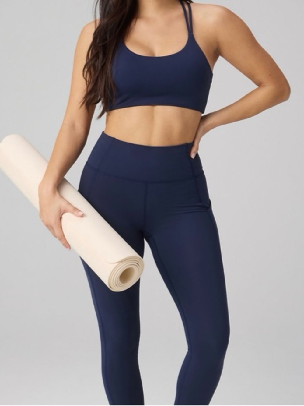 Navy Blue High-Waist Leggings